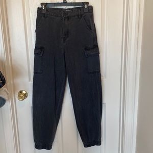 “Forever 21” cargo style black jeans; size small
